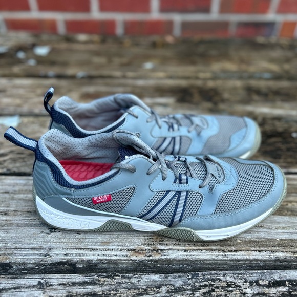 Sperry Harbormaster Men’s Gray Leather & Mesh Boating Shoes Size 11.5 - Picture 9 of 9